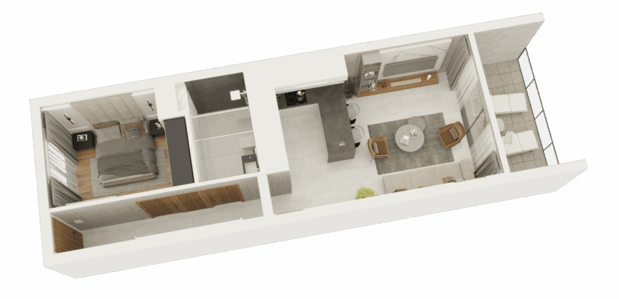 Severní Kypr, Esentepe – Luxusní Apatmán 1+1 v resortu Casa del Mare