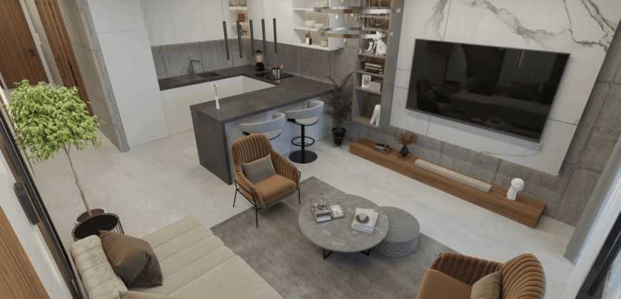 Severní Kypr, Esentepe – Luxusní Apatmán 1+1 v resortu Casa del Mare