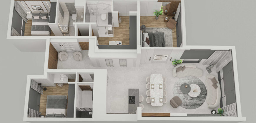 Severní Kypr, Esentepe – Luxusní vila 3+1 v resortu Casa del Mare